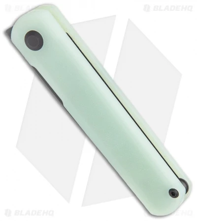 Kizer Feist Front Flipper Knife Natural Jade G-10 (2.9" Black M390) Kizer Feist Front Flipper Knife Natural Jade G-10 (2.9" Black M390) -Blade HQ Store Kizer Feist FF Natural Jade Black M390 BHQ 120564 jr spine