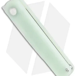 Kizer Feist Front Flipper Knife Natural Jade G-10 (2.8" Stonewash M390) -Blade HQ Store Kizer Feist FF Natural Jade Satin M390 BHQ 120690 jr spine