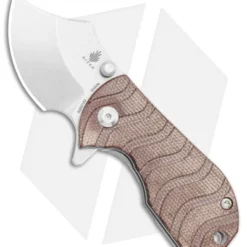 Kizer Flip Shank Frame Lock Knife Brown Micarta (Stonewash) Ki2521A2