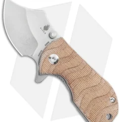 Kizer Flip Shank Frame Lock Knife Tan Micarta (2" Stonewash) Ki2521A3