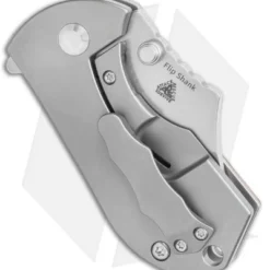 Kizer Flip Shank Frame Lock Knife Tan Micarta (2" Stonewash) Ki2521A3 -Blade HQ Store Kizer Flip Shank Frame Lock Knife Micarta Stonewash Ki2521A3 BHQ 117841 LS Side