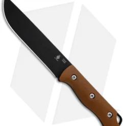 Kizer GTI Bush Fixed Blade Knife Brown G-10 (5" Black) 1034A2