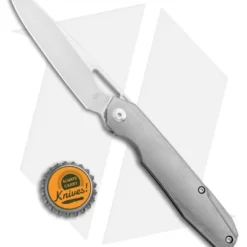 Kizer Genie Frame Lock Knife Titanium (3.4" Stonewash) Ki4545A1 -Blade HQ Store Kizer Genie FL Ti SW Ki4545 BHQ 106906 jr bottlecap