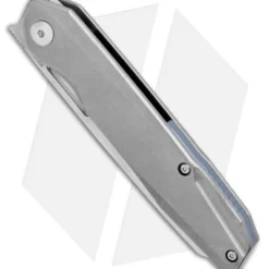 Kizer Genie Frame Lock Knife Titanium (3.4" Stonewash) Ki4545A1 -Blade HQ Store Kizer Genie FL Ti SW Ki4545 BHQ 106906 jr spine