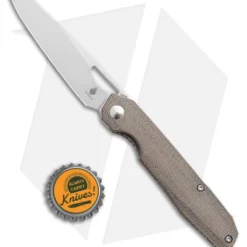 Kizer Genie Liner Lock Knife Micarta (3.4" Satin 154CM) -Blade HQ Store Kizer Genie LL Micarta Satin BHQ 175943 jr bottlecap
