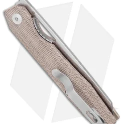 Kizer Genie Liner Lock Knife Micarta (3.4" Satin 154CM) -Blade HQ Store Kizer Genie LL Micarta Satin BHQ 175943 jr side