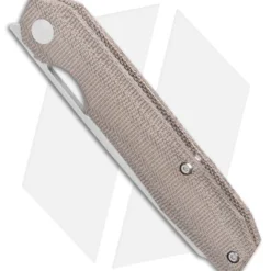 Kizer Genie Liner Lock Knife Micarta (3.4" Satin 154CM) -Blade HQ Store Kizer Genie LL Micarta Satin BHQ 175943 jr spine