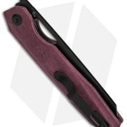 Kizer Genie Liner Lock Knife Red Richlite (3.40" Black) V4545C2 4 Kizer Genie Liner Lock Knife Red Richlite (3.40" Black) V4545C2 -Blade HQ Store Kizer Genie LLK Red Richlite 3in SW BHQ 169682 td side