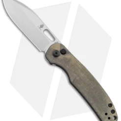 Kizer Azo Hic-cup Button Lock Knife Green Micarta (3.1" Satin) V3606C1