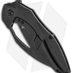 Kizer Isham Megatherium Left Hand Flipper Knife Ti (3.6" Black SW) KI4502L2 -Blade HQ Store Kizer Isham Megatherium Left Hand Ti Black SW KI4502L2 BHQ 88717 jr spine