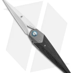 Kizer Isham Soze Dagger Liner Lock Knife Carbon Fiber (3.65" Stonewash) Ki4513A2