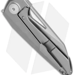 Kizer Isham Theta Frame Lock Knife Titanium (3.1" Stonewash) Ki4514 -Blade HQ Store Kizer Isham Theta FL Ti SW Ki4514 BHQ 79735 jr side