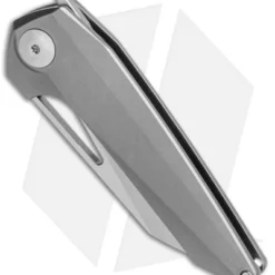 Kizer Isham Theta Frame Lock Knife Titanium (3.1" Stonewash) Ki4514 -Blade HQ Store Kizer Isham Theta FL Ti SW Ki4514 BHQ 79735 jr spine