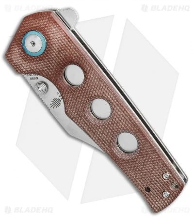 Kizer Junges Liner Lock Knife Brown Micarta (3.06" Satin) V3551N2 Kizer Junges Liner Lock Knife Brown Micarta (3.06" Satin) V3551N2 -Blade HQ Store Kizer Junges Liner Lock Knife OD Green G 10 3.06 Satin V3551N2 BHQ 107558 LS Spine 2
