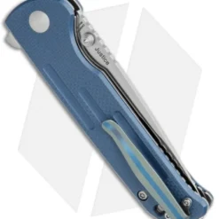 Kizer Justice Liner Lock Flipper Knife Blue G-10 (3.75" Satin) V4543C2 -Blade HQ Store Kizer Justice LL Blue G 10 Satin V4543N1 BHQ 107556 jr side
