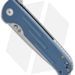 Kizer Justice Liner Lock Flipper Knife Blue G-10 (3.75" Satin) V4543C2 -Blade HQ Store Kizer Justice LL Blue G 10 Satin V4543N1 BHQ 107556 jr spine