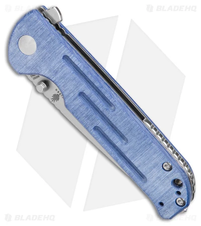 Kizer Justice Liner Lock Flipper Knife Denim Micarta (3.75" N690 Satin) Kizer Justice Liner Lock Flipper Knife Denim Micarta (3.75" N690 Satin) -Blade HQ Store Kizer Justice LL Flipper Denim Micarta Satin BHQ 156459 jr spine