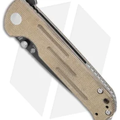 Kizer Justice Liner Lock Flipper Knife Green Micarta (3.75" Black SW) 3 Kizer Justice Liner Lock Flipper Knife Green Micarta (3.75" Black SW) -Blade HQ Store Kizer Justice LL Flipper Green Micarta Black SW Serr BHQ 156492 jr spine