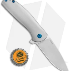 Kizer Laconico Gemini Left-Handed Frame Lock Knife (3.125" Stonewash) Ki3471-L -Blade HQ Store Kizer Laconico Gemini Left Handed FL SW Ki3471 L BHQ 72454 jr bottlecap