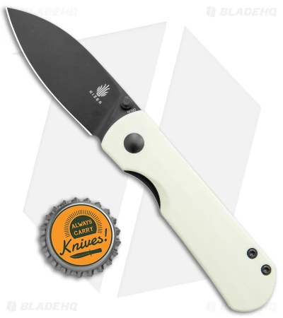 Kizer Laconico Yorkie Liner Lock Knife Ivory G-10 (2.5" Black ) Kizer Laconico Yorkie Liner Lock Knife Ivory G-10 (2.5" Black ) -Blade HQ Store Kizer Laconico Yorkie LL Ivory G 10 Black BHQ 139740 jr bottlecap
