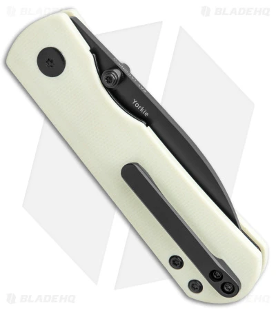 Kizer Laconico Yorkie Liner Lock Knife Ivory G-10 (2.5" Black ) Kizer Laconico Yorkie Liner Lock Knife Ivory G-10 (2.5" Black ) -Blade HQ Store Kizer Laconico Yorkie LL Ivory G 10 Black BHQ 139740 jr side