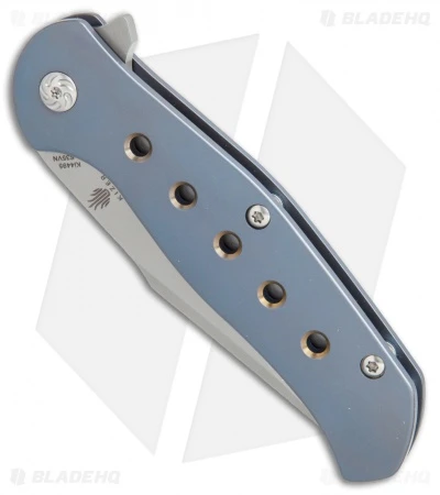 Kizer Lancer 2 Frame Lock Knife Blue Titanium (3.3" Bead Blast) Ki4495 Kizer Lancer 2 Frame Lock Knife Blue Titanium (3.3" Bead Blast) Ki4495 -Blade HQ Store Kizer Lancer 2 blue ti bb BHQ 52115 er spine