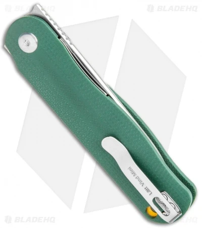 Kizer Lätt Vind Mini Liner Lock Knife Green G-10 (3" Satin) V3567N2 Kizer Lätt Vind Mini Liner Lock Knife Green G-10 (3" Satin) V3567N2 -Blade HQ Store Kizer Latt Vind Mini LL Green G 10 Satin BHQ 121119 jr side