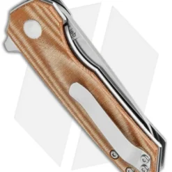 Kizer Lieb Liner Lock Knife Smooth Brown Micarta (2.32" Stonewash) V2541N4 4 Kizer Lieb Liner Lock Knife Smooth Brown Micarta (2.32" Stonewash) V2541N4 -Blade HQ Store Kizer Lieb LL Smooth Brown Micarta SW V2541N4 BHQ 117056 jr side