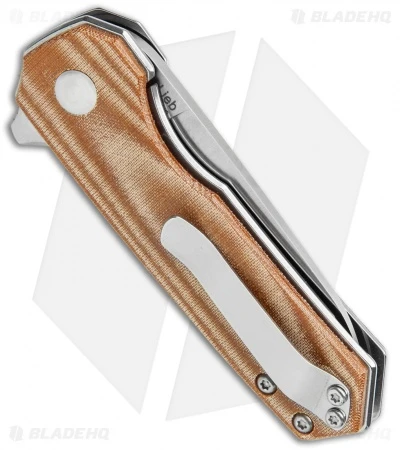 Kizer Lieb Liner Lock Knife Smooth Brown Micarta (2.32" Stonewash) V2541N4 Kizer Lieb Liner Lock Knife Smooth Brown Micarta (2.32" Stonewash) V2541N4 -Blade HQ Store Kizer Lieb LL Smooth Brown Micarta SW V2541N4 BHQ 117056 jr side