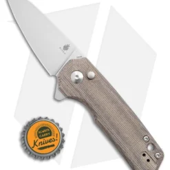Kizer Lieb M Liner Lock Flipper Knife Tan Micarta (3" Satin 154CM) -Blade HQ Store Kizer Lieb M LL Flipper Tan Micarta Satin BHQ 175944 jr bottlecap