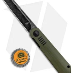 Kizer Lundquist De L'Orme Liner Lock Knife Green G-10 (2.9" Black SW) -Blade HQ Store Kizer Lundquist De LOrme LL Green G 10 Black SW KI3570A3 BHQ 126521 jr bottlecap