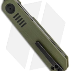 Kizer Lundquist De L'Orme Liner Lock Knife Green G-10 (2.9" Black SW) -Blade HQ Store Kizer Lundquist De LOrme LL Green G 10 Black SW KI3570A3 BHQ 126521 jr side