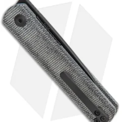 Kizer Lundquist Feist Front Flipper Knife Black Micarta (2.8" Black) -Blade HQ Store Kizer Lundquist FF Black G 10 Black BHQ 117015 jr side