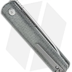 Kizer Lundquist Feist Front Flipper Knife Black Micarta (2.8" Stonewash) 4 Kizer Lundquist Feist Front Flipper Knife Black Micarta (2.8" Stonewash) -Blade HQ Store Kizer Lundquist Feist FF Black Micarta SW BHQ 117014 jr side