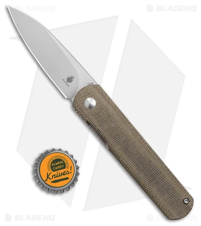 Kizer Lundquist Feist XL Front Flipper Knife Green Micarta (3.4" Stonewash) Kizer Lundquist Feist XL Front Flipper Knife Green Micarta (3.4" Stonewash) -Blade HQ Store Kizer Lundquist Feist FF Green Micarta SW BHQ 176936 jr bottlecap