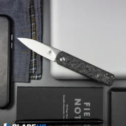 Kizer Lundquist Feist Front Flipper Knife Shred CF (2.8" Stonewash) Ki3499E4 -Blade HQ Store Kizer Lundquist Feist Liner Lock Front Flipper Knife Marble CF Stonewash BHQ 101711 kp laptop web