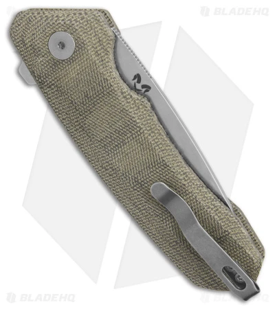 Kizer Mad Tanto Plunge Lock Knife Green Micarta (3.25" Stonewash) V4602C2 Kizer Mad Tanto Plunge Lock Knife Green Micarta (3.25" Stonewash) V4602C2 -Blade HQ Store Kizer Mad Tanto Plunge Lock Knife Green Micarta 3in SW BHQ 180091 td side