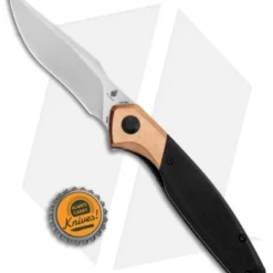 Kizer Manganas Grazioso Liner Lock Knife Black G-10/Copper (3.4" Satin) -Blade HQ Store Kizer Manganas Grazioso LL Black Micarta Copper SW V4572N1 BHQ 121133 jr bottlecap