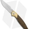 Kizer Manganas Grazioso Liner Lock Knife Green Micarta/Brass (3.4" Satin) -Blade HQ Store Kizer Manganas Grazioso LL Green Micarta Brass SW V4572N2 BHQ 126582 jr