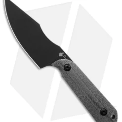 Kizer Maverick Customs Harpoon Fixed Blade Knife Black Micarta (3.75" Black) 10V