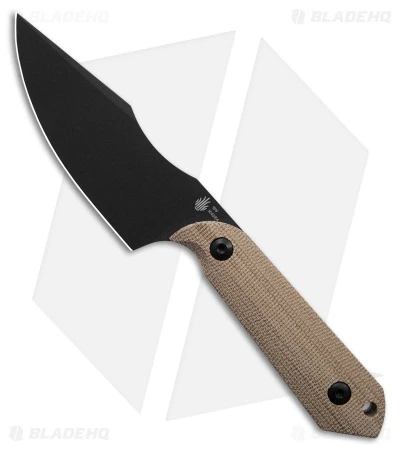 Kizer Maverick Customs Harpoon Fixed Blade Knife Natural Micarta (3.94" Black) Kizer Maverick Customs Harpoon Fixed Blade Knife Natural Micarta (3.94" Black) -Blade HQ Store Kizer Maverick Customs Harpoon FBK Natural Micarta 3in Black BHQ 180914 td