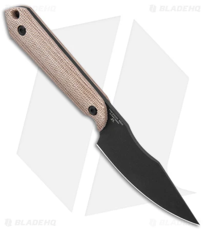 Kizer Maverick Customs Harpoon Mini 10V Fixed Blade Knife Micarta (3" Black) Kizer Maverick Customs Harpoon Mini 10V Fixed Blade Knife Micarta (3" Black) -Blade HQ Store Kizer Maverick Customs Harpoon Mini Fixed Blade Natural Micarta Black BHQ 117261 jr spine