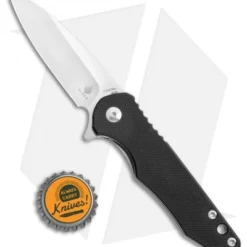 Kizer Mikkel Willumsen Barbosa Liner Lock Knife Black G-10 (3" Satin) V3487N1 -Blade HQ Store Kizer Mikkel Willumsen Barbosa LL Black G 10 Satin V3487N1 BHQ 52448 jr bottlecap