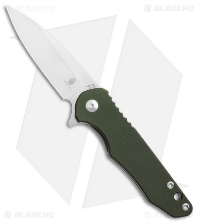 Kizer Mikkel Willumsen Barbosa Liner Lock Knife OD Green G10 (3" Satin) V3487N2 Kizer Mikkel Willumsen Barbosa Liner Lock Knife OD Green G10 (3" Satin) V3487N2 -Blade HQ Store Kizer Mikkel Willumsen Barbosa OD Green G 10 BHQ 52449 Open