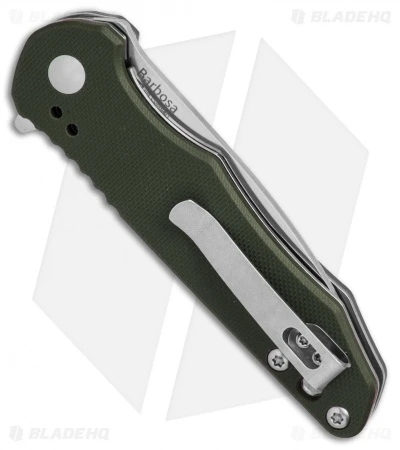 Kizer Mikkel Willumsen Barbosa Liner Lock Knife OD Green G10 (3" Satin) V3487N2 Kizer Mikkel Willumsen Barbosa Liner Lock Knife OD Green G10 (3" Satin) V3487N2 -Blade HQ Store Kizer Mikkel Willumsen Barbosa OD Green G 10 BHQ 52449 er side