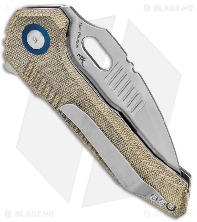 Kizer Mini Paragon Liner Lock Knife Green Micarta (3" Stonewash) V4600C1 Kizer Mini Paragon Liner Lock Knife Green Micarta (3" Stonewash) V4600C1 -Blade HQ Store Kizer Mini Paragon LL Green Micarta Satin BHQ 169683 jr side