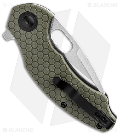 Kizer Mini Roach Liner Lock Olive Green G-10 (3" SW) V3477C1 Kizer Mini Roach Liner Lock Olive Green G-10 (3" SW) V3477C1 -Blade HQ Store Kizer Mini Roach Degnan Olive Green G 10 SW BHQ 144095 jr side