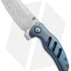 Kizer Mini Sheepdog C01C Knife Blue Titanium (2.6" Odin Heim Damasteel) -Blade HQ Store Kizer Mini Sheepdog Blue Ti C01C Odin Heim Damasteel Ki3488D2 BHQ 92736 jr
