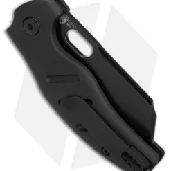 Kizer Vanguard Mini Sheepdog C01C Button Lock Knife Black Aluminum (2.6" Black) -Blade HQ Store Kizer Mini Sheepdog C01C Button Lock Black Aluminum Black BHQ 179151 jr side