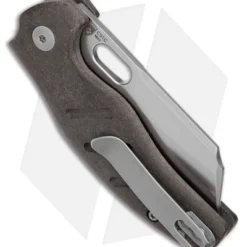 Kizer Mini Sheepdog C01C Button Lock Knife Black Richlite (2.6" Stonewash) 4 Kizer Mini Sheepdog C01C Button Lock Knife Black Richlite (2.6" Stonewash) -Blade HQ Store Kizer Mini Sheepdog C01C Button Lock Black Richlite SW BHQ 179158 jr side